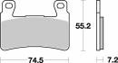 Bremsbeläge Braking für Honda CBR 600 F (01-06) PC35 - Sinter vorne CM55